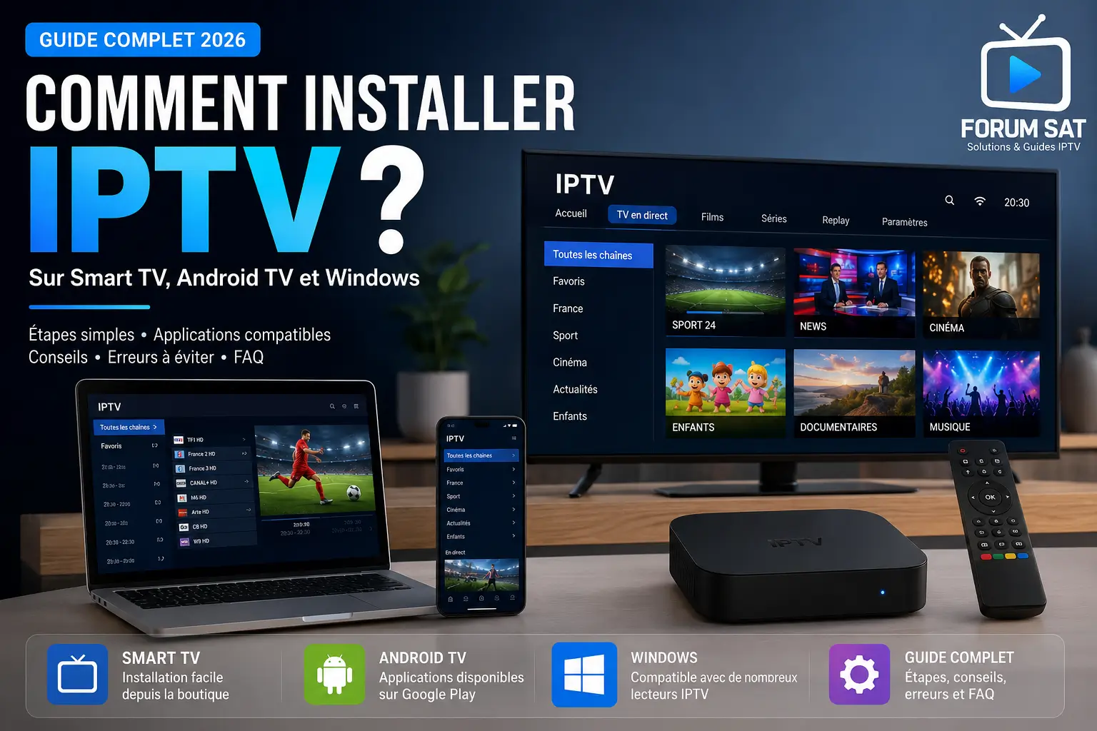 Comment installer IPTV sur Smart TV Android TV et Windows